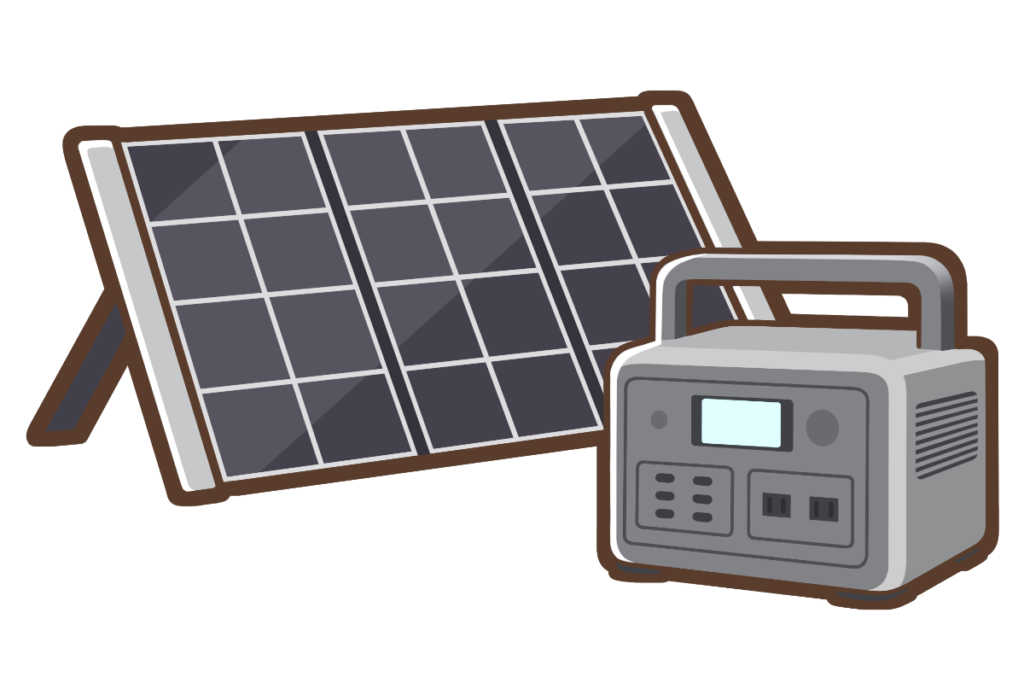 ポータブル電源とソーラーパネル